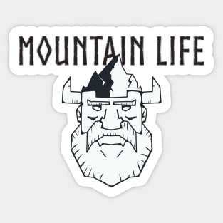 Mountain Life Dwarf Sticker